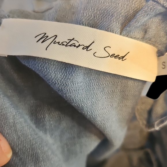 Mustard Seed Blue Tiered Sleeveless Dress | Size S - Picture 6 of 8